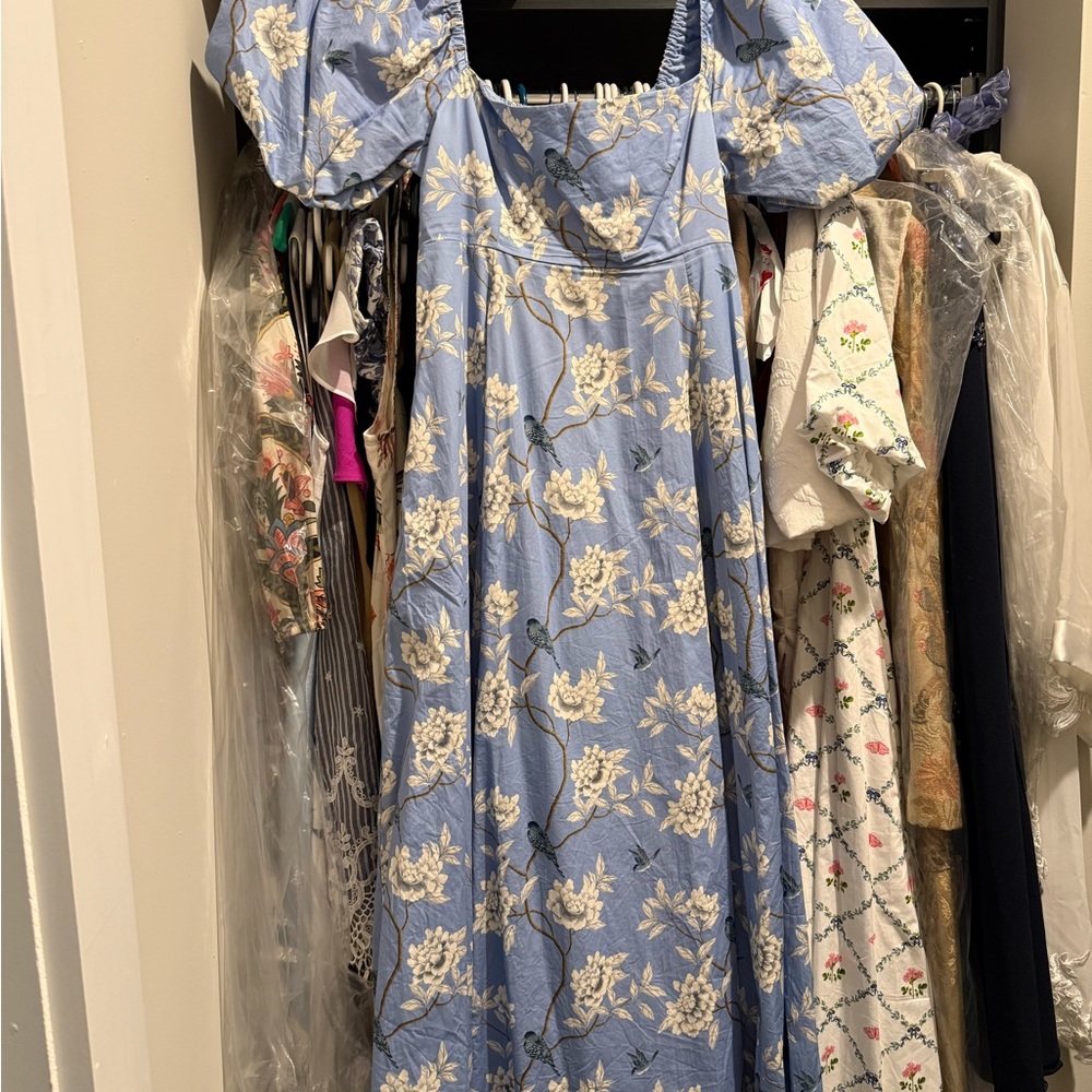 Hill House Matilda Dress Diane Blue Chinoiserie Size Small - Picture 6 of 6